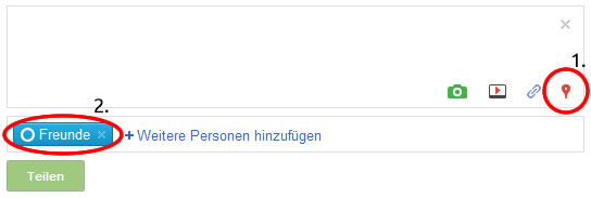 Der Google+-Publisher (Screenshot: Frank Krause / Google)