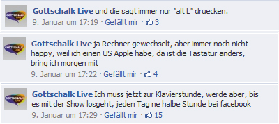 Gottschalk antwortet auf Facebook (Screenshot: Frank Krause / Facebook)