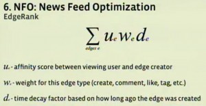 Der Edgerank (Screenshot: f8 developer conference / Facebook)