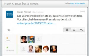 Der bisher erfolgreichste Tweet von @netscripter (Screenshot: Favstar / Frank Krause)