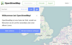 Ein nützliches Big Data Projekt: Open Street Map (Screenshot: Open Street Map / Frank Krause)