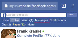 In der klassischen Mobilversion wird man nicht mehr vom Chat ausgesperrt. (Screenshot: Facebook / Frank Krause)