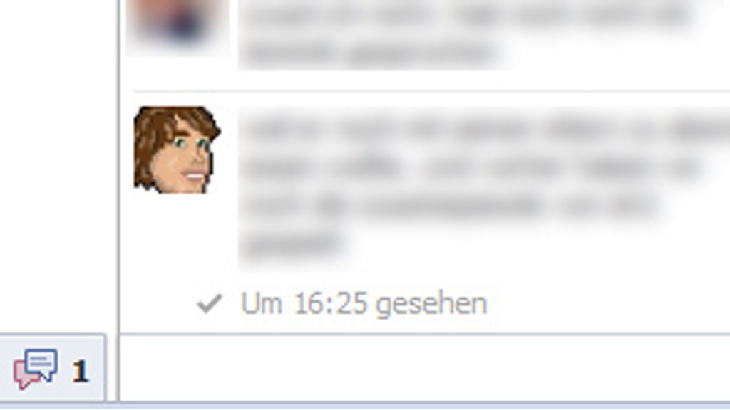 Die neue Info im Chat (Screenshot: Frank Krause / Facebook)