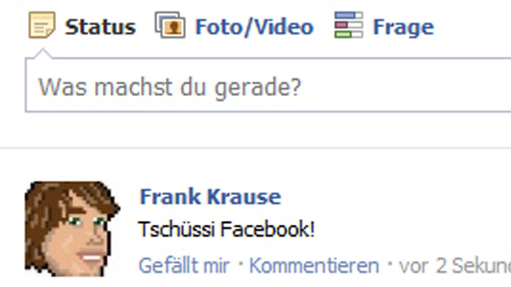 Tschüssi Facebook! (Screenshot: Frank Krause / Facebook)